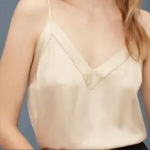 Forever 21 Cream Ivory Spaghetti Strap Satin Cami Top